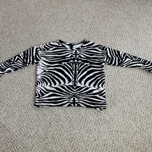 Black and White Design Long Sleeve Top H&M